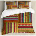 thumbnail image 3 of African Duvet Cover Set Twin Size, Ethnic Borders Pattern Old Fashioned Ancient Culture Theme Colorful Artful Print, Decorative 2 Piece Bedding Set with 1 Pillow Sham, Multicolor, by Ambesonne, 3 of 3