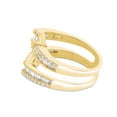 thumbnail image 2 of Baguette & Round Cut White Cubic Zirconia Enhancer Wrap Guard Ring For Women In 14K Yellow Gold Plated 925 Sterling Silver (Color: White, Clarity: VVS1-VVS2) -6.5, 2 of 6