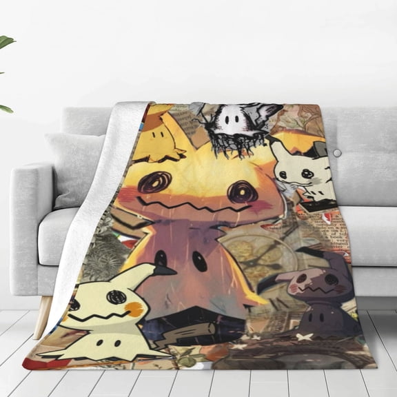 Blanket Cute Character All Season Warm Fuzzy Plush Throw Blankets Soft Flannel Blankets for Couch Chair Bed Travel Home Decor 40"X30"