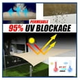 thumbnail image 2 of 6' x 12' x 13.4' Brown Sun Shade Sail UPF50 Right Triangle SMTAPT12 Canopy Fabric Cloth Screen, Water Air Permeable & UV Resistant, Heavy Duty (We Customize Size), 2 of 7