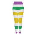 thumbnail image 4 of Ailaofu Women's 80s Leggings Mardi Gras Leggings Buttery Soft Stretchy Pants Basic Workout Yoga Pants, 4 of 7