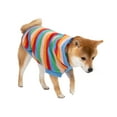 thumbnail image 5 of Oodles Multicolored Rainbow Striped Hooded Fall Dog Sweater, Large, 5 of 11