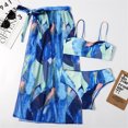 thumbnail image 2 of Miluxas Plus size Swimsuits clearance Summer Swimsuit Female Two-piece Bikini Concise Swimsuit Blue 4(S), 2 of 4