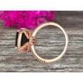 thumbnail image 5 of Surprisingly Black Diamond Moissanite Engagement Ring 2.05 Carat Cushion Cut Halo Design 10k Rose Gold Anniversary Ring, 5 of 5