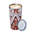thumbnail image 2 of GOSMITH  Christmas Holiday 40oz Stainless Steel Tumbler With Handle, Travel Mug, Large Coffee Mug With Handle and Straw (Gingerbread House &amp; Gingerbread Man), 2 of 7