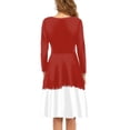 thumbnail image 3 of Suhoaziia Red Skater Skirts for Women Long Length Size M Santa Claus Costumes Graphic Jumpskirt Soft Round Neck Playwear Casual Outdoor A-Line Womendress with Sleeves, 3 of 7
