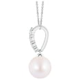thumbnail image 2 of ANGARA Japanese Akoya Cultured Pearl Pendant with Diamonds in Platinum for Women | June Birthstone, Birthday, Anniversary, Jewelry Gift for Women | Pearl Necklace, 2 of 5