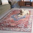 thumbnail image 5 of SAFAVIEH Arizona Liam Medallion Machine Washable Area Rug, Red/Blue, 6' x 9', 5 of 13