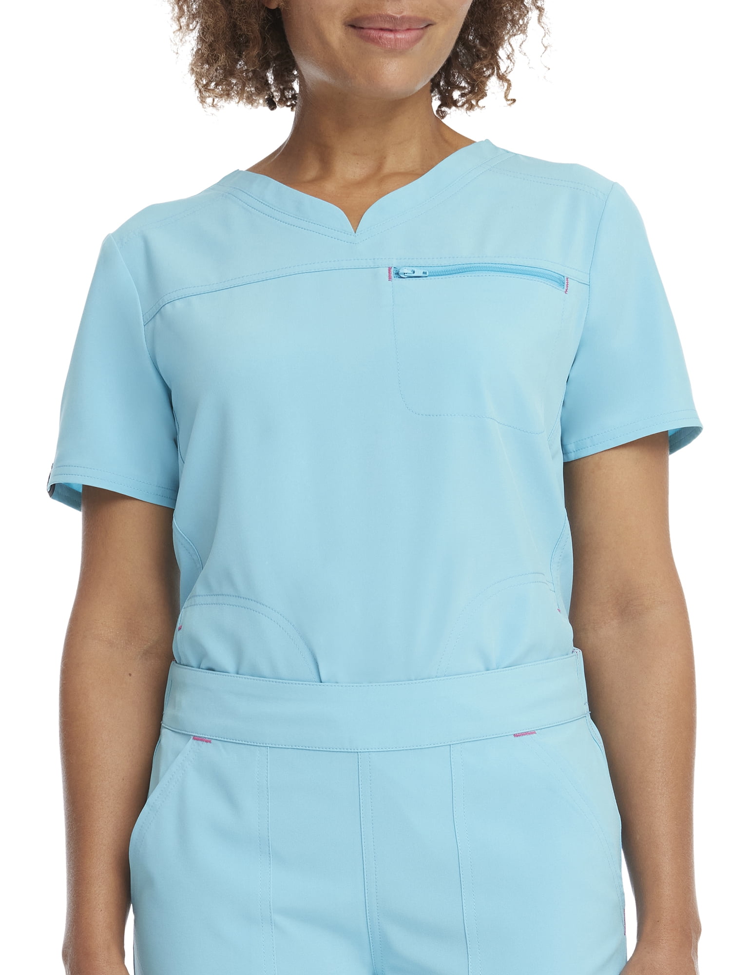 Scrubstar Women's Active Stretch Ethical Fabric V-Neck Seasonal Solid Tuck-In Scrub Top