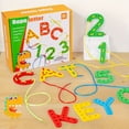 thumbnail image 2 of QJUHUNG Learning Alphabet Recognition Toy  Wooden Puzzle Toy  Educational Gift For Birthday  Christmas  Thanksgiving, 2 of 5