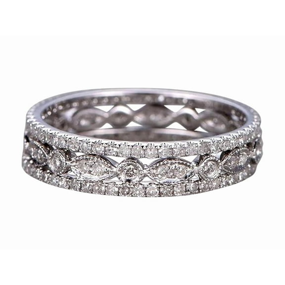 1.50 Carat Man made diamond moissanite 3 wedding Ring set Wedding Band Stackable Ring set Anniversary Ring Bridal Ring with 18k Gold Plating