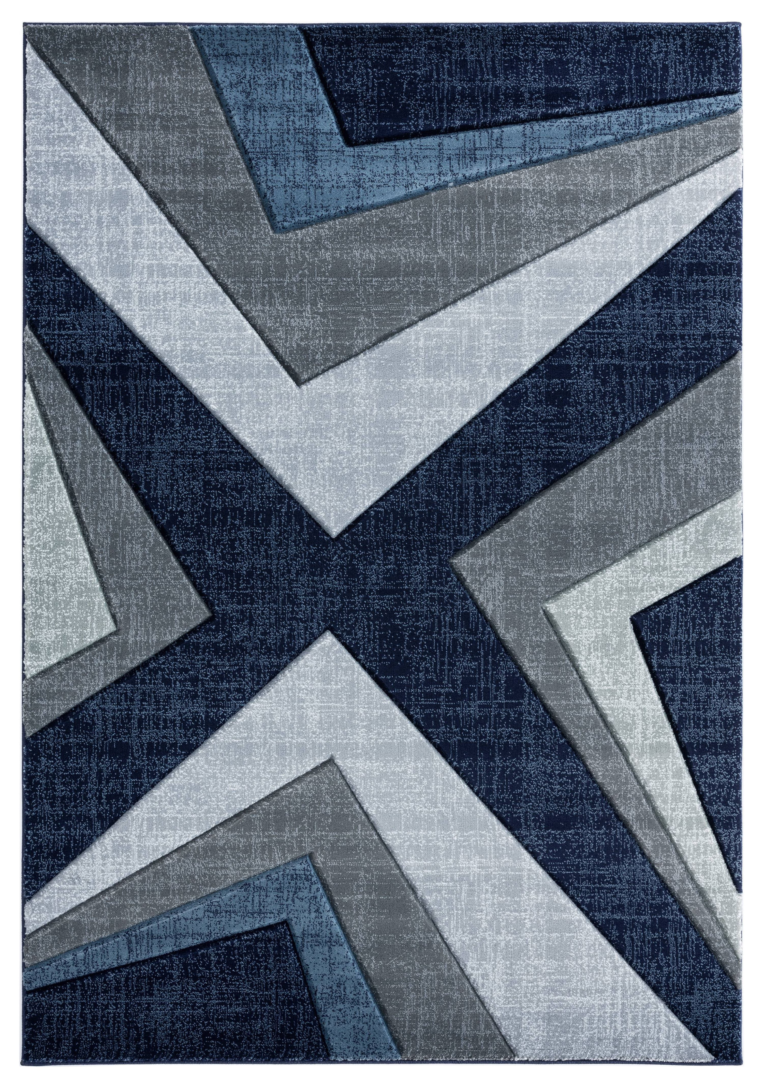 United Weavers Drachma Rimini Modern Abstract Accent Rug, Navy, 1'10" x 2'8"