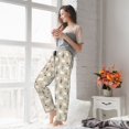 thumbnail image 4 of Uemuo Cute Alpaca Pattern Women's Wide Leg Palazzo Lounge Pants with Pockets Light Weight Loose Comfy Casual Pajama Pants-Medium, 4 of 9