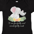 thumbnail image 4 of Inktastic I Am Fearfully and Wonderfully Made Elephants and Flowers Boys or Girls Baby Bodysuit, 4 of 5