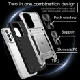 thumbnail image 5 of TECH CIRCLE Case for Samsung Galaxy A33 Phone Cover with Magnetic Kickstand + Metal Ring Holder + Lens Cover, Shockproof Hybrid PC+TPU Covers [360° Rotating Bracket] [Corner Protection] - Silver, 5 of 8