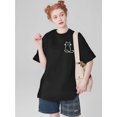 thumbnail image 1 of Vintage-Inspired Geometric Print T-Shirt for Women - Casual Crew Neck, Short Sleeve Top, Breathable Polyester, Machine Washable, Round Neck, Casual, 1 of 6