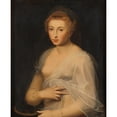 thumbnail image 3 of Anonymous 15x18 Black Modern Framed Museum Art Print Titled - Young Lady Holding a Mirror, 3 of 5