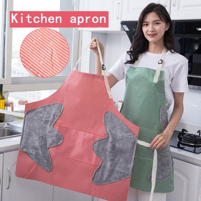 Fiudx Delantal de Tiras, Tejido Elástico Suave, Diseño Cómodo y Elegante, Multiusos para Cocina, Limpieza y Restaurantes, Unisex, Talla Ajustable, Fácil de Usar, 71,5 X 69,5 Cm