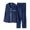 Navy, variant on LUOGENLI Matching Family Christmas Pajamas Sets Plaid Sleepwear Loungewear Family Matching Pajamas Long Sleeve Silk Like Satin Sleepwear for Parents and Kids Holiday Party Outfit Red Size 9-10 Years
