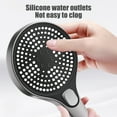 thumbnail image 5 of High-Pressure Handheld Showerhead 10.5", 3 Mode Abs Plastic Bathroom Spray Head for Low Water Pressure, Easy Installation for Flow Control​​ (Gray), 5 of 6