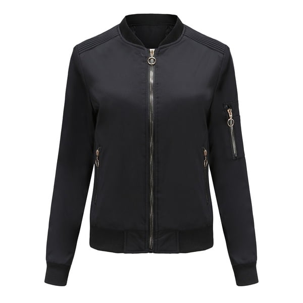 U.Vomade Mode Veste Automne Hiver pour Femmes Décontractée Couleur Unie Veste en Coton Fine