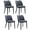 Velvet | Dark Gray, variant on COZONY Dining Chairs Set of 4, Upholstered Fabric Side Chairs with Padded Seat and Wood Legs for Kitchen and Dining Room,White+Beige
