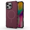 thumbnail image 2 of For IPhone 16 Pro Funda [Compatible con Airbag de Grado Militar MagSafe] Funda Protectora para Teléfono de Color Sólido Anticaída, Rojo Vino, For IPhone 16 Pro, 2 of 7
