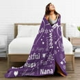 thumbnail image 5 of Wijzvio Gift For Grandma Throw Blanket Soft Fuzzy Fleece Blanket For Couch Bed Living Room Decoration 80"X60", 5 of 9
