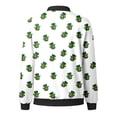 thumbnail image 4 of Womens Coats Plus Size Saint Patrick'S Day Lightweight Printed Long Sleeve Outwear,White,S, 4 of 5