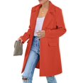 thumbnail image 1 of Blazer PRETTYGARDEN 2025 Manga Larga Bolsillos Naranja Rojo L, 1 of 8