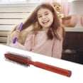 thumbnail image 1 of Petite Brosse Ronde en Bois à Manche Ergonomique, Mini Brosse à Rouleau Style Quiff pour Coiffage de Cheveux Fins et Courts Hommes Femmes, 1 of 7