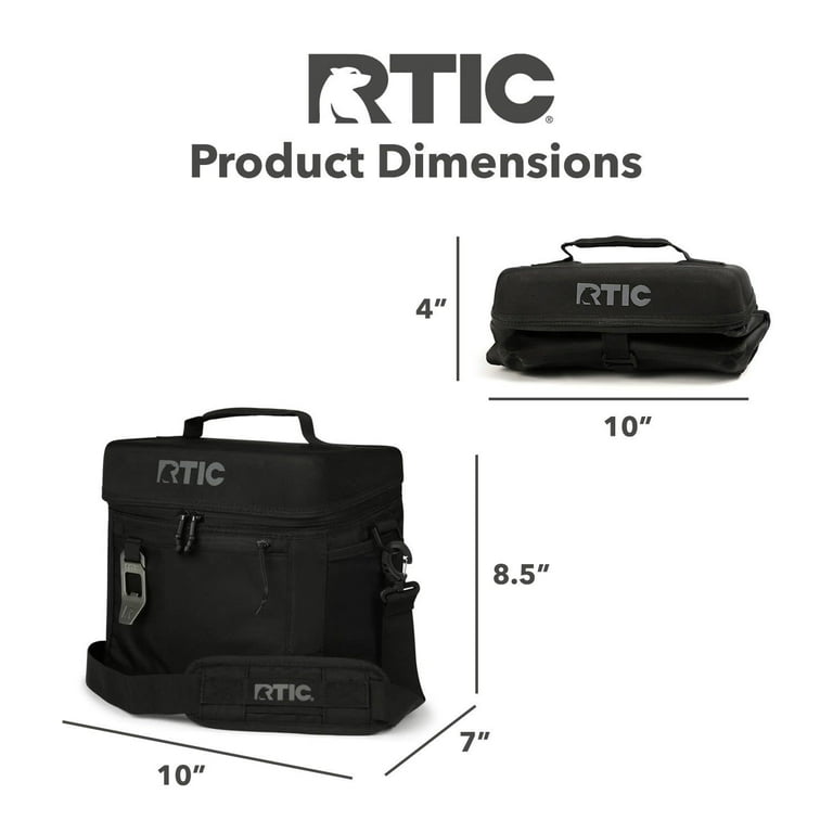 RTIC Insulated Soft Cooler, 8 Can Everyday Packable Design