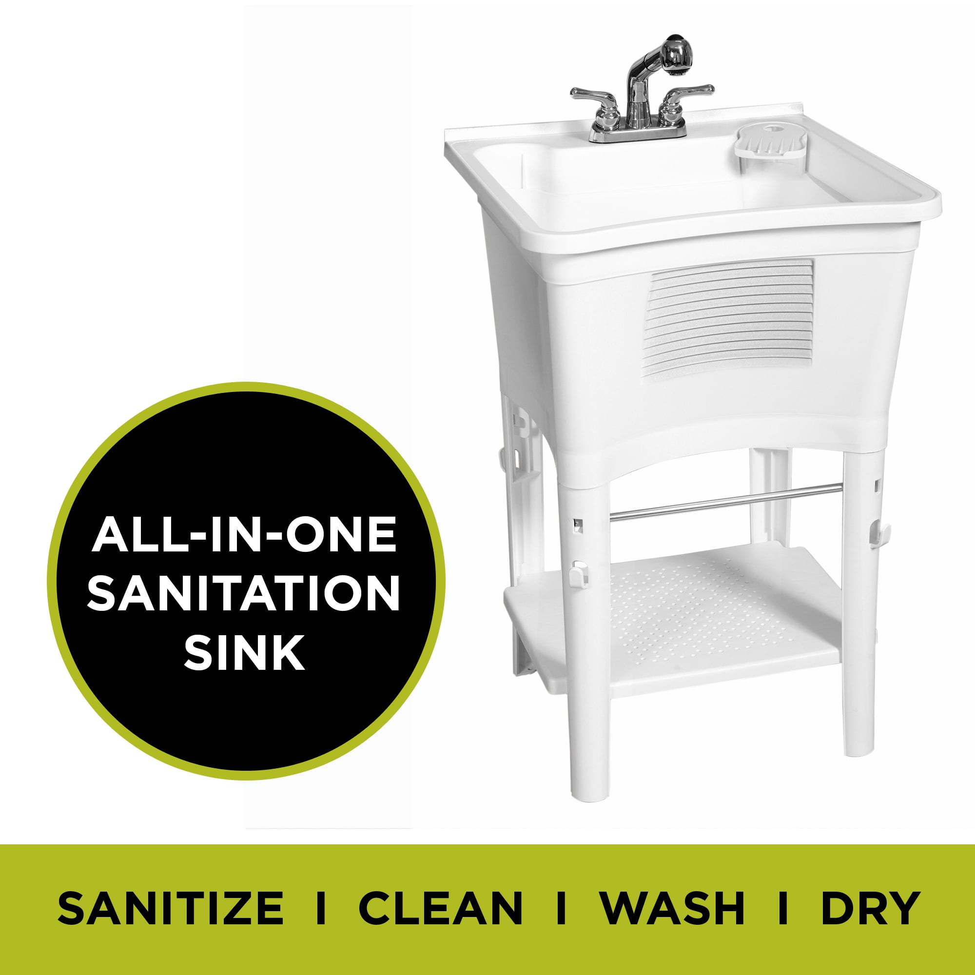 Ergo Tub by Zenna Home Freestanding Sanitation Sink Complete Laundry