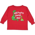 thumbnail image 3 of Inktastic My Pop Pop Loves Me Dinosaur Boys or Girls Long Sleeve Toddler T-Shirt, 3 of 5