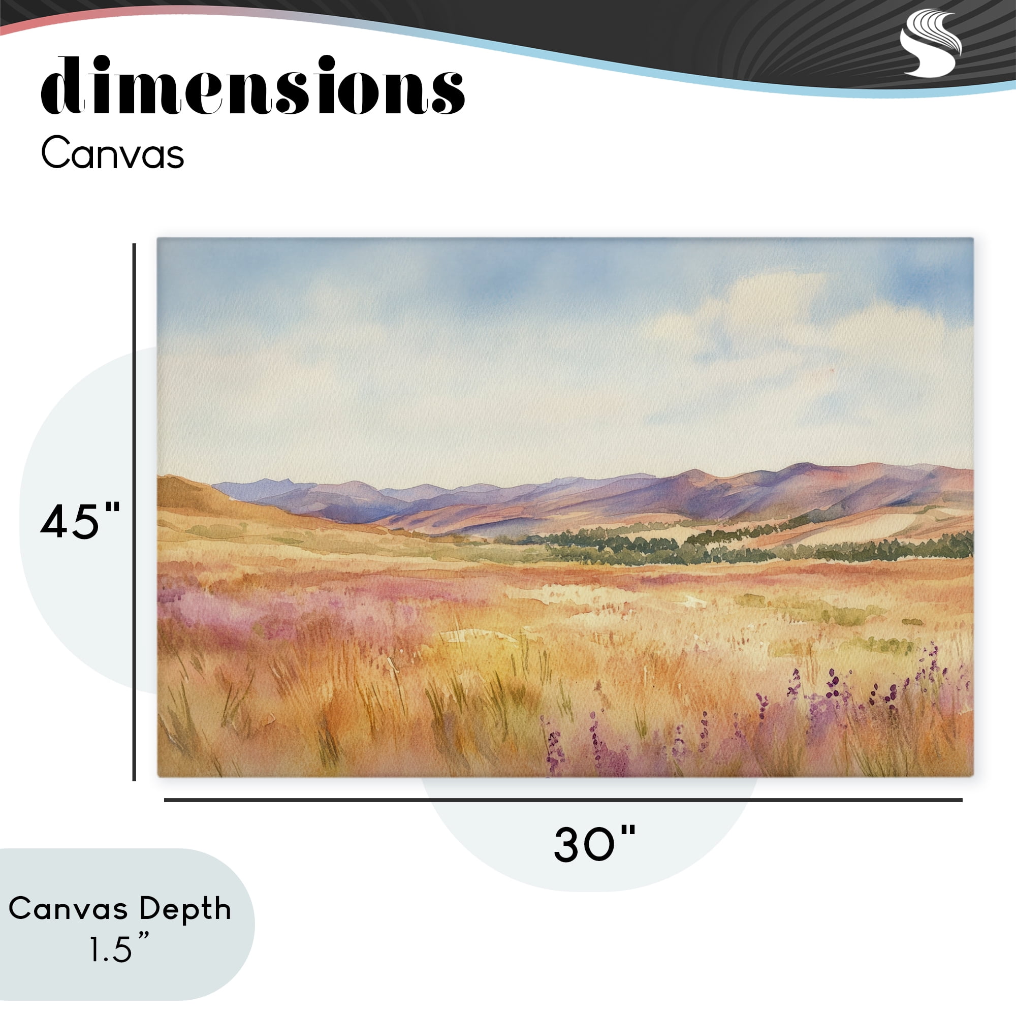 Stupell Industries Pastel Valley Panorama Canvas Wall Art, design by Petal Prints Design