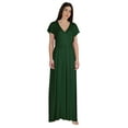 thumbnail image 1 of Inkmeso Robe Maxi en Jersey Style Portefeuille Taille Froncée Été Décontractée Classique Longue, 1 of 8