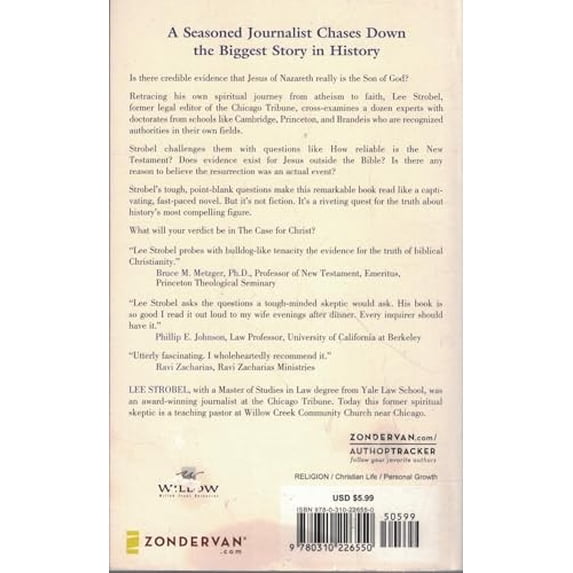 Pre-Owned The Case for Christ: A Journalist's Personal Investigation of the Evidence for Jesus (Unknown) 0310226554 9780310226550