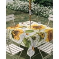 thumbnail image 2 of Retro Sunflowers Outdoor Tablecloth with Umbrella Hole, Rustic Floral Butterflies Spring Summer Spillproof Waterproof Outdoor Table Cover, Patio Tablecloths for Party/Garden/Picnic, Square 60"x60", 2 of 9