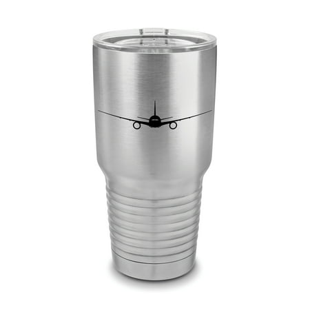 

777 Tumbler 30 oz - Laser Engraved w/ Clear Lid - Polar Camel - Stainless Steel - Vacuum Insulated - Double Walled - Travel Mug - airliner