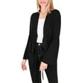 thumbnail image 2 of Women's Casual Lightweight Open Front Cardigans Soft Draped Ruffles Flare Sleeve Cardigan, 2 of 5