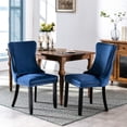 thumbnail image 5 of High - Back Mid - Century Dining Chairs in Blue / Comfortable Seating for Dining, 5 of 7