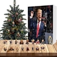 thumbnail image 4 of Calendario de Adviento Calendario de Adviento de Navidad Regalos Calendario de cuenta regresiva de 24 días de Trump Colgantes colgantes de Donald Trump Caja sorprendente Adorno para árbol de Navidad, 4 of 5