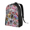 thumbnail image 2 of ZNDUO Travel Backpack, Vintage Colorful Graffiti Pattern Backpack for School, 16 inch Lightweight Bookbag, 2 of 8