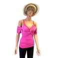 thumbnail image 6 of Paw Drazzel Boutique Women's Casualwear, Cold Shoulder, Short Sleeve Twist Blouse, 6 of 10