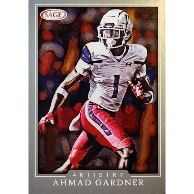NFL 2022 Artistry Football Ahmad Sauce Gardner Silver Trading Card 1