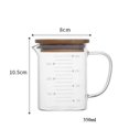 thumbnail image 1 of Baohd Verre Résistant à la Chaleur Tasse à Mesurer Congélateur Sûr Poignée Mesure Four Thé 350ml, 1 of 7
