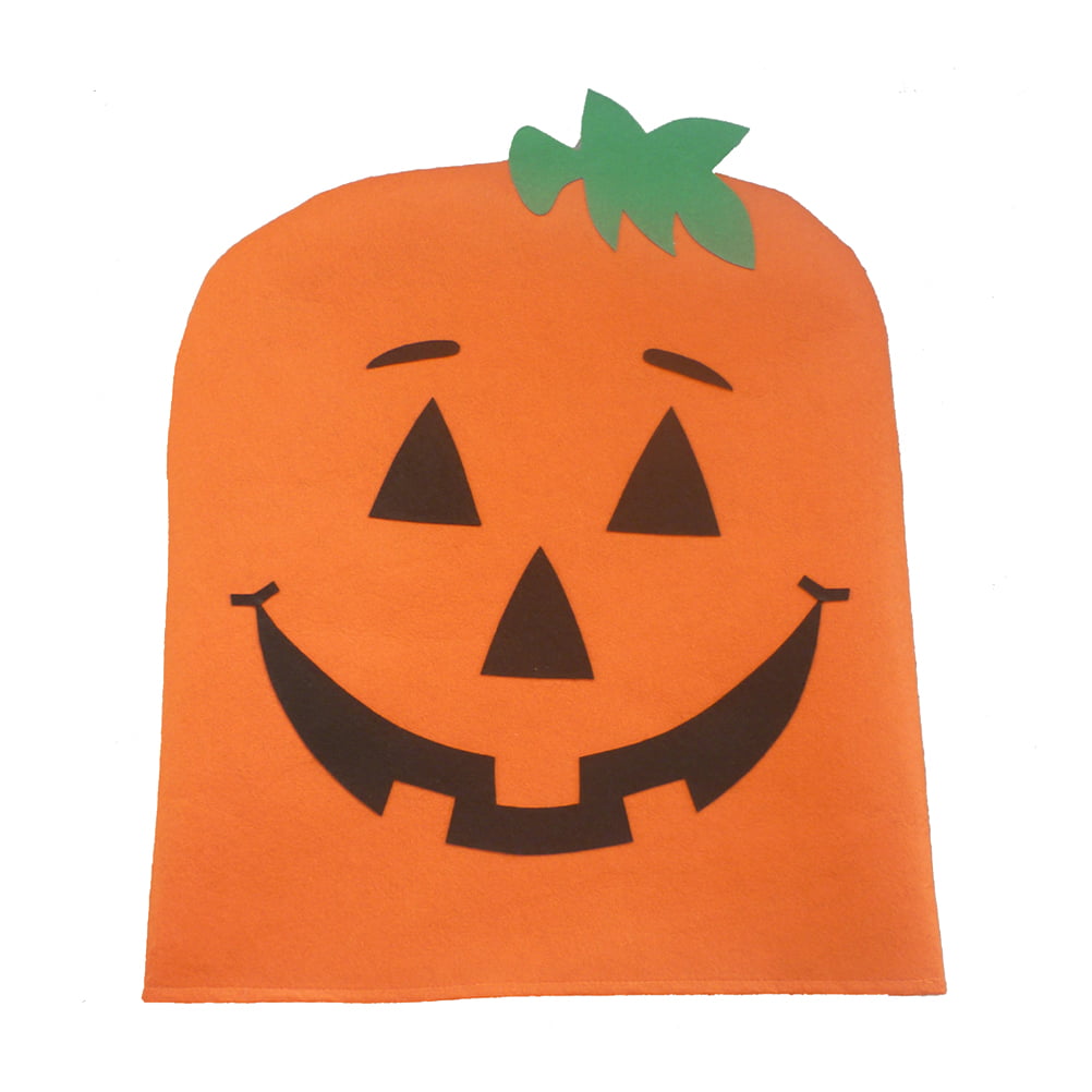 Happy Halloween Orange Pumpkin Chair Party Slip Covers 2 21" X 20". 