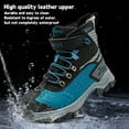 thumbnail image 5 of FANGFIUP Boys Hiking Boots Kids Hiking Shoes Girls Outdoor Warm Winter Snow Boots Adventure Trekking Shoes Anti-skid Sneakers Steel Buckle Durable Comfortable, 5 of 9