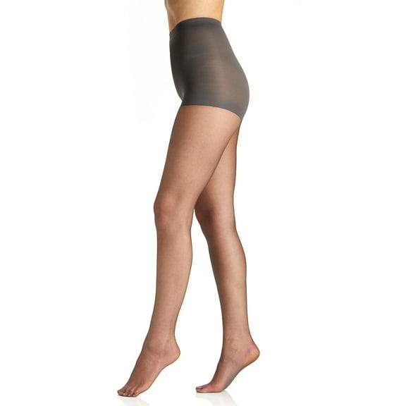 Berkshire Ultra Sheer Control Top 15 Denier Flatters Pantyhose - Sandalfoot Stockings, Off Black, 4415