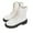 White 2, variant on Wensltd Women Boots Chunky Heel Round Toe Lace Up Ankle Booties Fall Winter Casual Retro Fashion Shoes